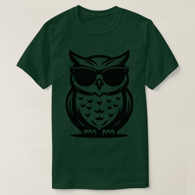 Owl wearing sunglasses T-Shirt (Design Front)
