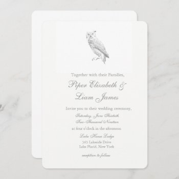 Owl Wedding Invitations by Apostrophe_Weddings at Zazzle