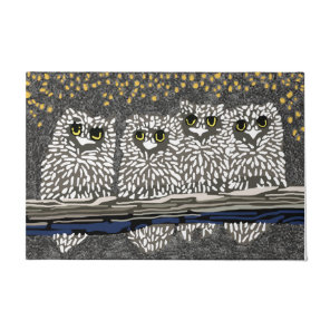 Owl Welcome Mat,Beautiful Bird Rug, Owl Owner Gift Doormat