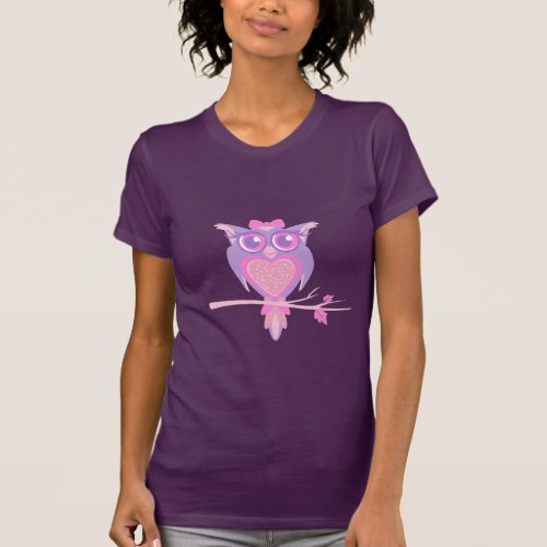 Owl whimsy cute stylized graphic bird t_shirt