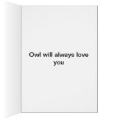 Owl will always love you art card (Inside (Right))
