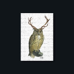 Owl with Antlers Canvas Print<br><div class="desc">Animals & Nature</div>