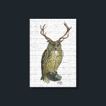 Owl with Antlers Canvas Print<br><div class="desc">Animals & Nature</div>