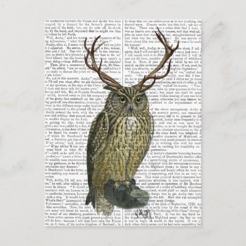 Owl with Antlers plain 2 Postcard