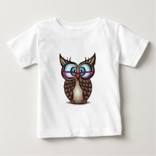 Owl with big eyes baby T-Shirt