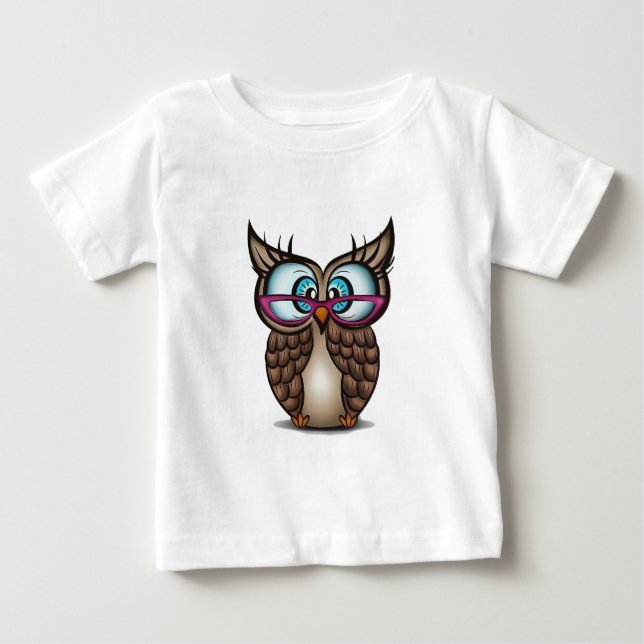 Owl with big eyes baby T-Shirt (Front)