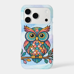 Owl with Blue Background-Stay Wild.Stay Colorful. iPhone 17 Pro Case