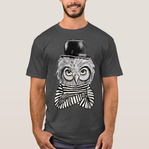 Owl with bowler hat T_Shirt