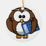 Owl With Calculator, Math, Student, Accounting, Ceramic Ornament at Zazzle