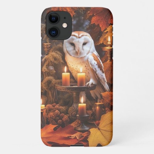 Owl with Candle Gothic Mystical iPhone 11 Case