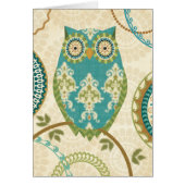 Owl with Circular Patterns Cards (Front)
