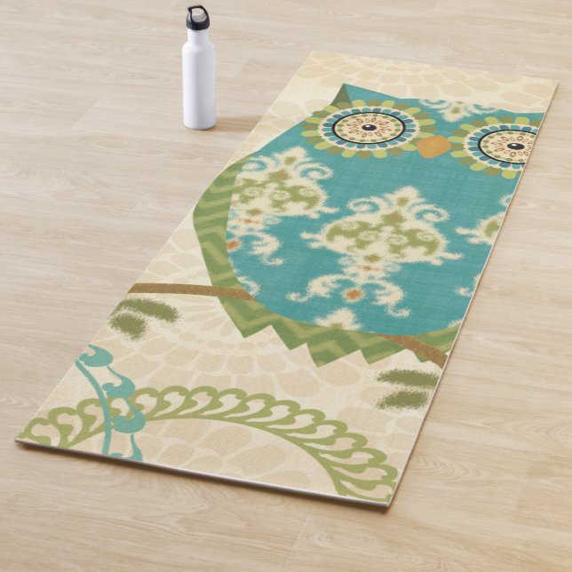 Owl with Circular Patterns Yoga Mat (In Situ)