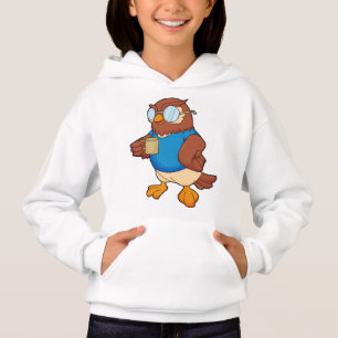 Owl with Coffee mug Hoodie