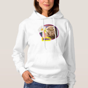 Owl With Flower In Mailbox Hoodie