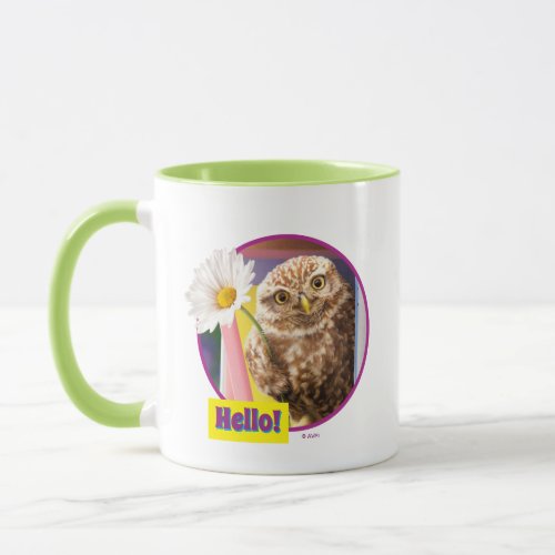 Owl With Flower In Mailbox Mug