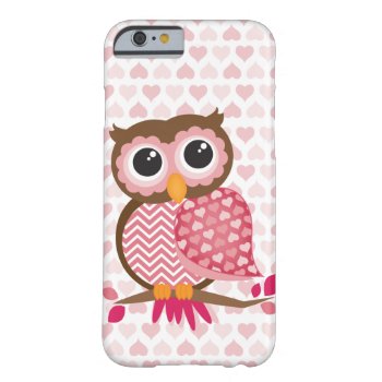 Owl With Hearts Barely There Iphone 6 Case by JodisDesigns at Zazzle