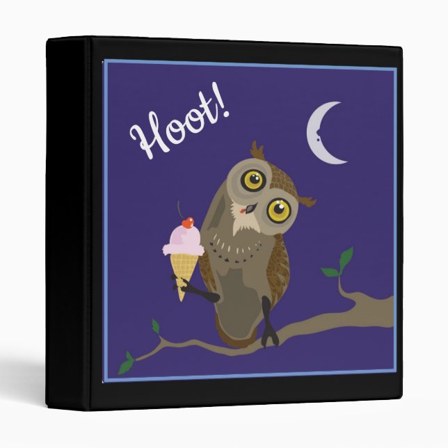 Owl with IceCream Binder (Front/Spine)