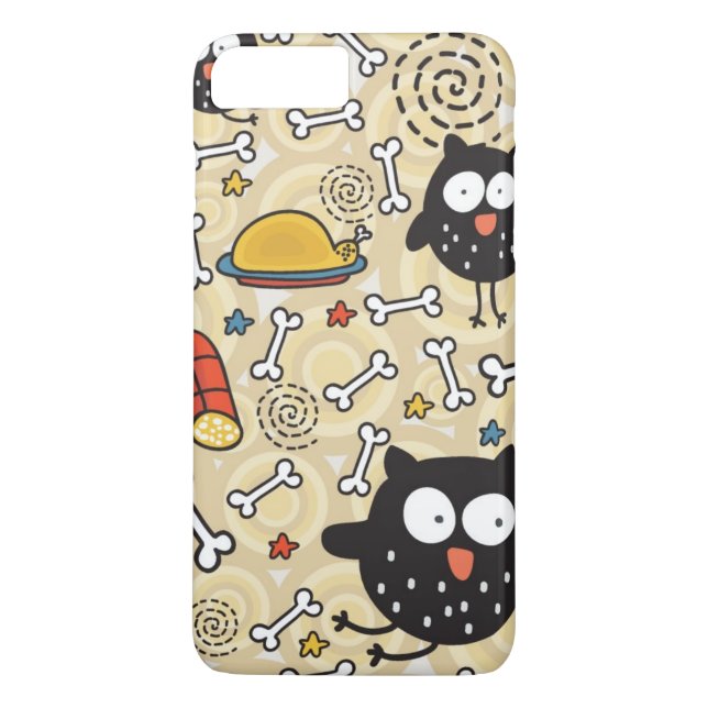 Owl with Meat Pattern Case-Mate iPhone Case (Back)