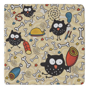Owl with Meat Pattern Trivet