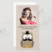 Owl with Mustache and Hat (Front/Back)