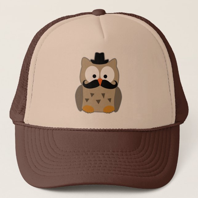 Owl with Mustache and Hat (Front)