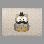 Owl with Mustache and Hat Placemat