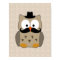 Owl with Mustache and Hat