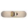 Owl with Mustache and Hat Skateboard Deck