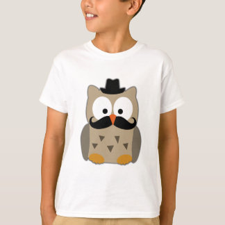 Owl with Mustache and Hat T-Shirt