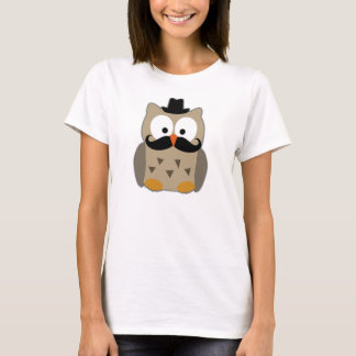 Owl with Mustache and Hat T-Shirt