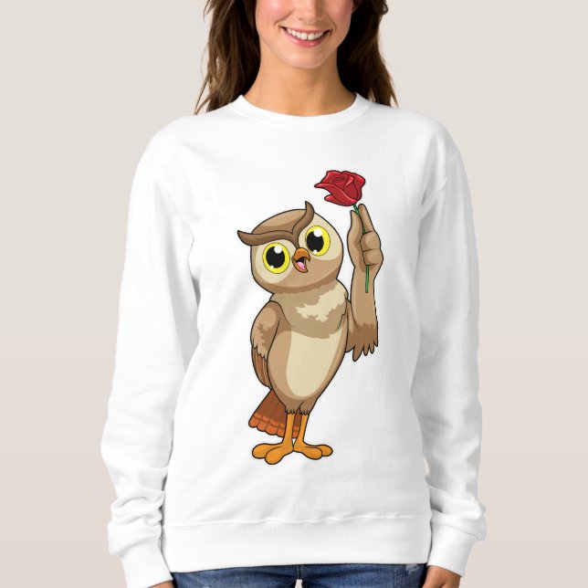 Owl with Rose Sweatshirt (Front)