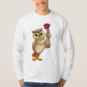 Owl with Rose T-Shirt