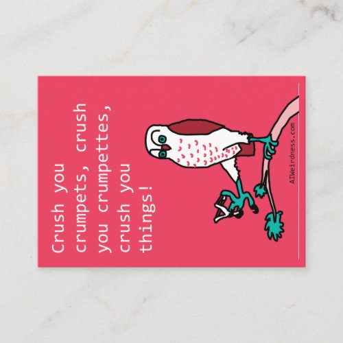 Owl with slingshot _ AI Valentine Enclosure Card