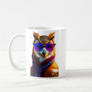 Owl with sunglasses coffee mug