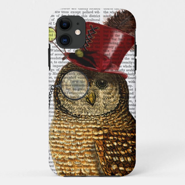 Owl With Top Hat 3 Case-Mate iPhone Case (Back)