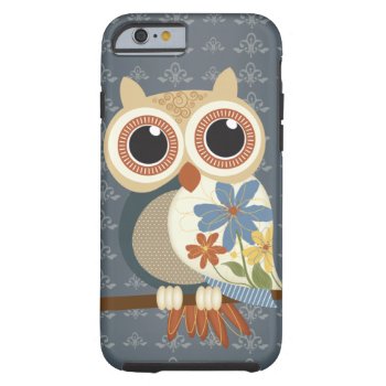 Owl With Vintage Flowers Iphone 6 Case by JodisDesigns at Zazzle