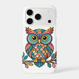 Owl with White Background-Stay Wild.Stay Colorful. iPhone 17 Pro Case