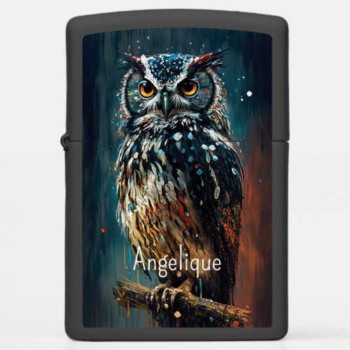 Owl With Your Name Zippo Lighter