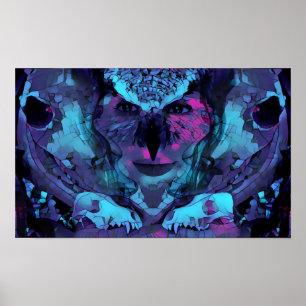 Owl Woman of Dawn Art Poster