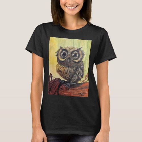 Owl Womens BellaCanvas Jersey V_Neck T_Shirt