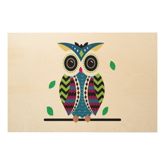 owl wood wall art (Front)
