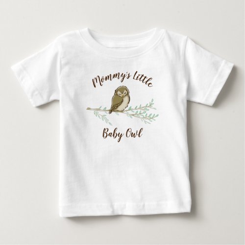 Owl Woodland Animal Baby Shower Baby T_Shirt