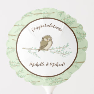Owl Woodland Animal Baby Shower Sleeping Balloon