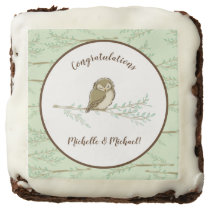 Owl Woodland Animal Baby Shower Sleeping Brownie