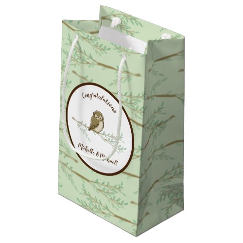 Owl Woodland Animal Baby Shower Sleeping Small Gift Bag