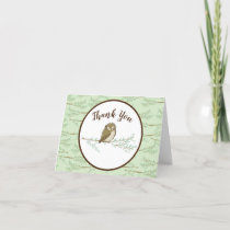 Owl Woodland Animal Baby Shower Thank You Card