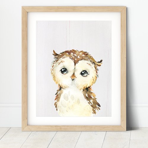 Owl Woodland Nursery Art Print