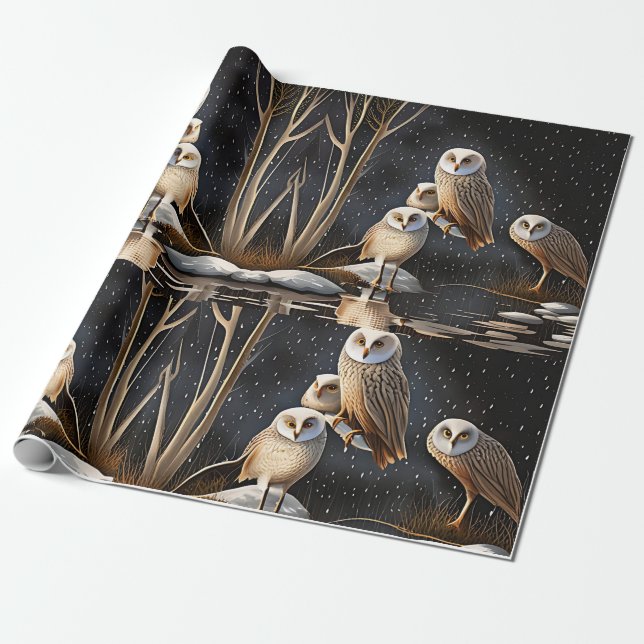 owl wrapping paper (Unrolled)