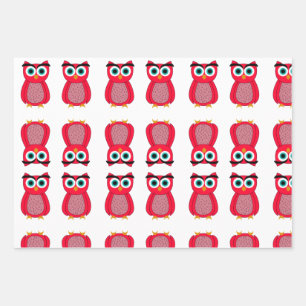 Owl wrapping paper sheets