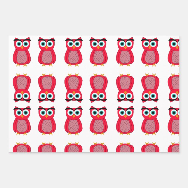Owl  wrapping paper sheets (Front)